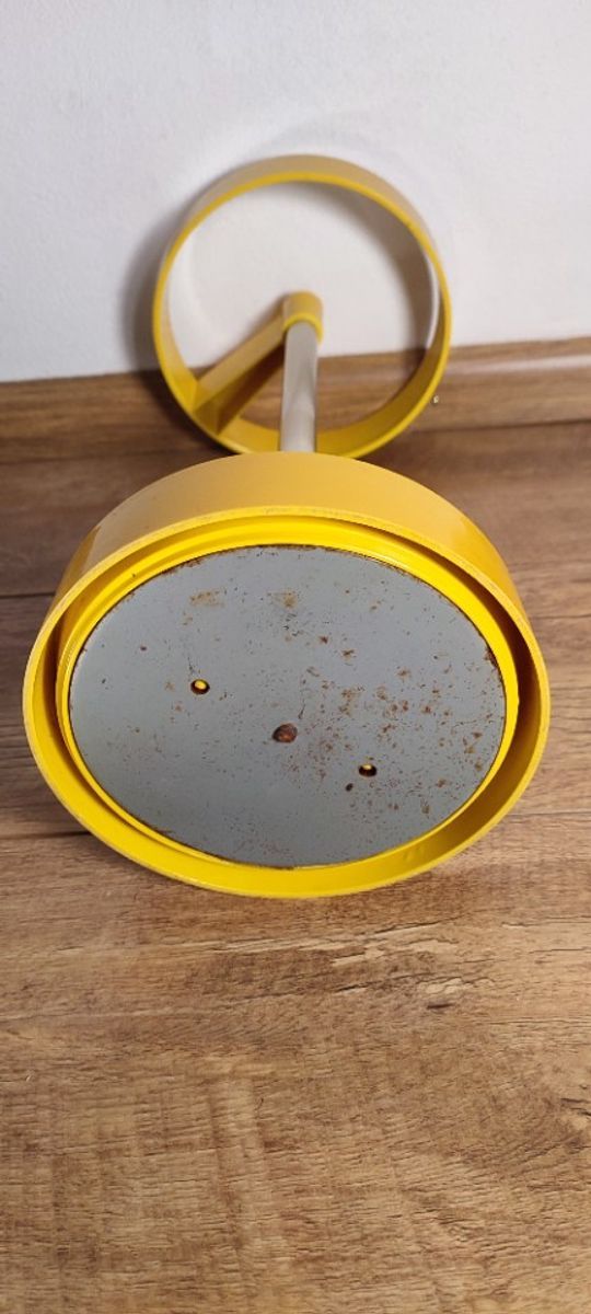 Space Age Design Paraplubak Plastic Geel Vintage Paraplu Standaard image 8