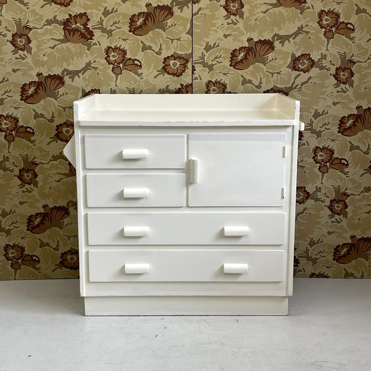 Vintage Commode Met Plankje Retro Babykamer Kast image 5