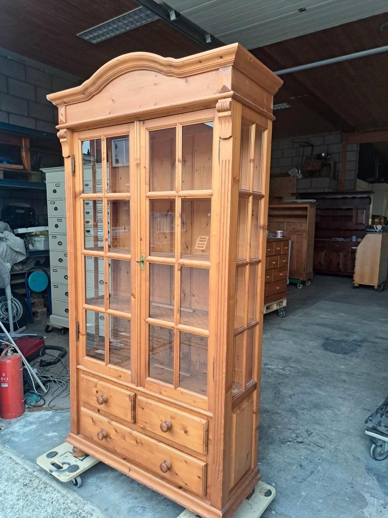 Grenen Ladekast Vitrine Kast image 3