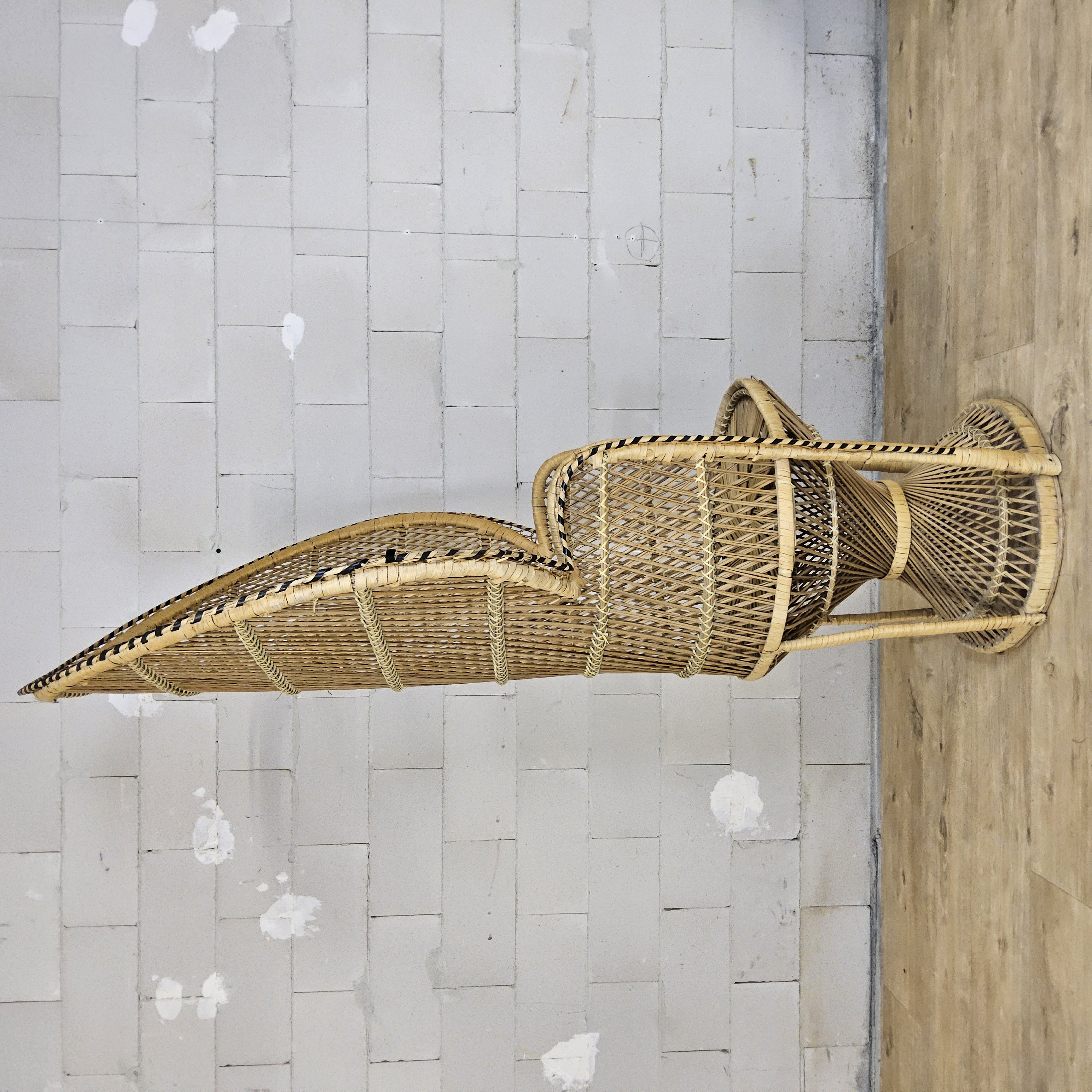 Vintage Rotan Peacock Chair Emmanuelle / Pauwen Stoel (h150cm) image 6