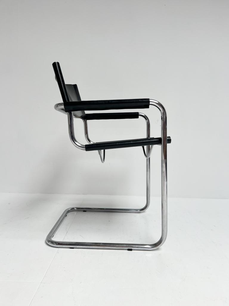 Set Van 4 Lederen Mart Stam S34 Stoelen, 1970's image 10