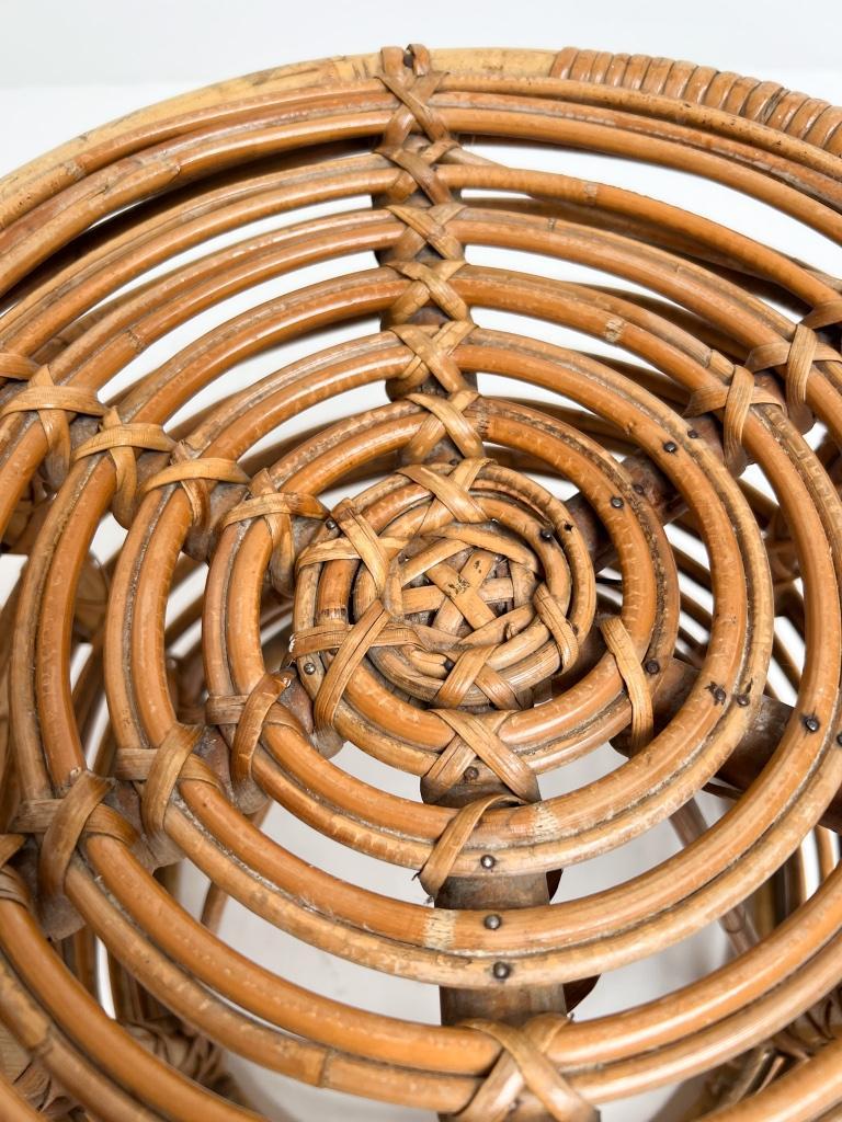 Set Van 2 Rotan Designkrukjes Van Tito Agnoli, 1960's image 3