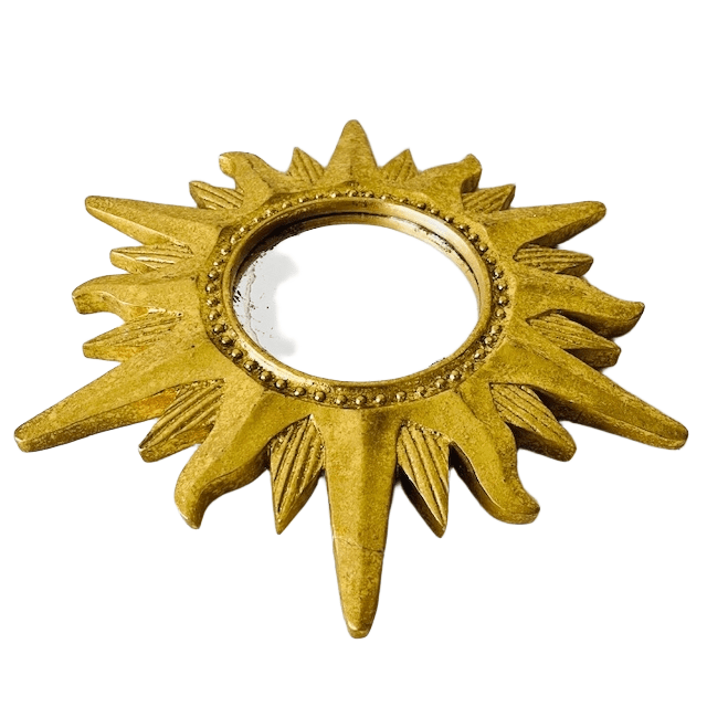 Vintage Gouden Zonnespiegel Hollywood Regency image 3