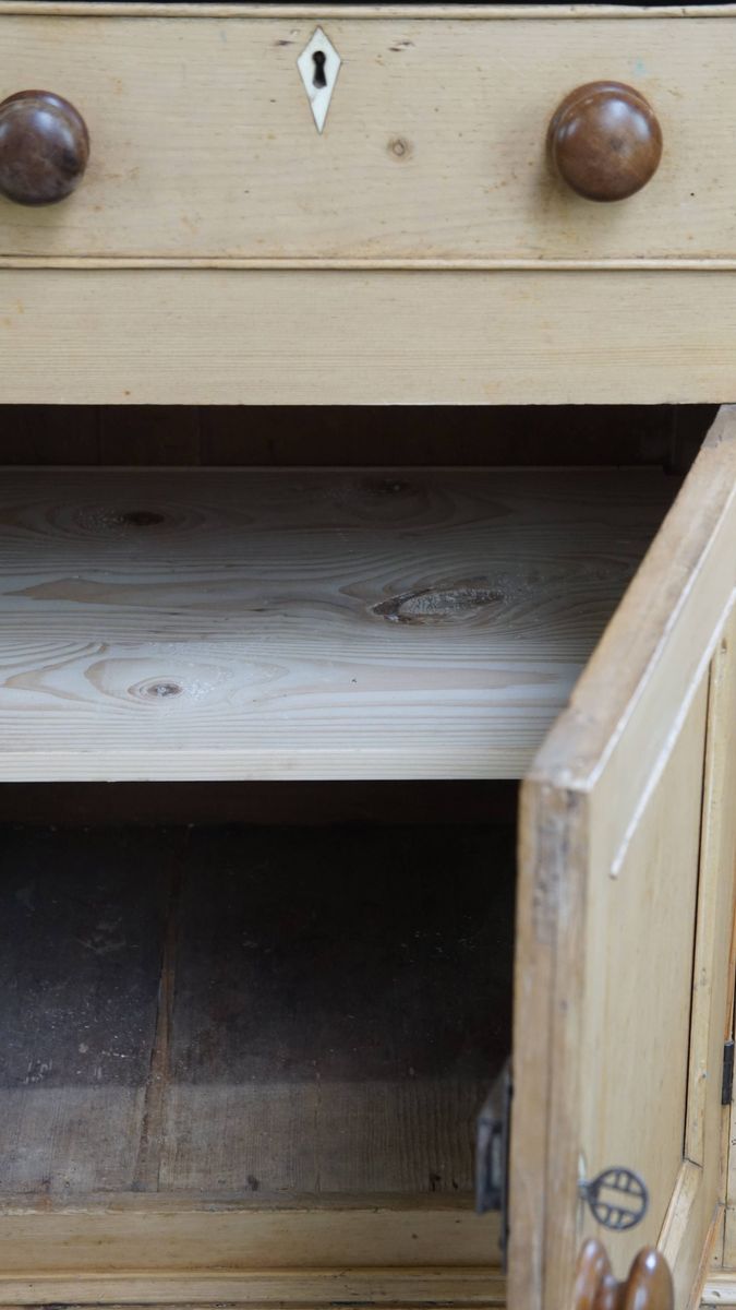 Geweldig Antiek Engels Dressoir/ Side Table/ Balie/ Kookeiland Uit Begin 19e Eeuw image 15