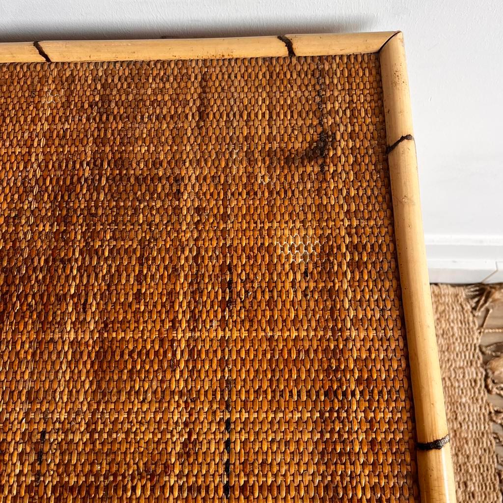 Rotan Bamboe Bureau Italiaans Design Vintage image 11