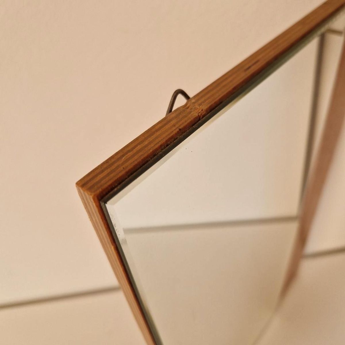 Vintage Spiegel Wandspiegel Teak Jaren 60 Sleutelkastje image 3