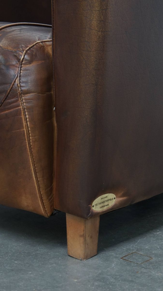 Unieke En Tijdloze, Exclusieve Rundleren Delta Chesterfield Aviator Fauteuil Met Een Mooie Kleure image 15