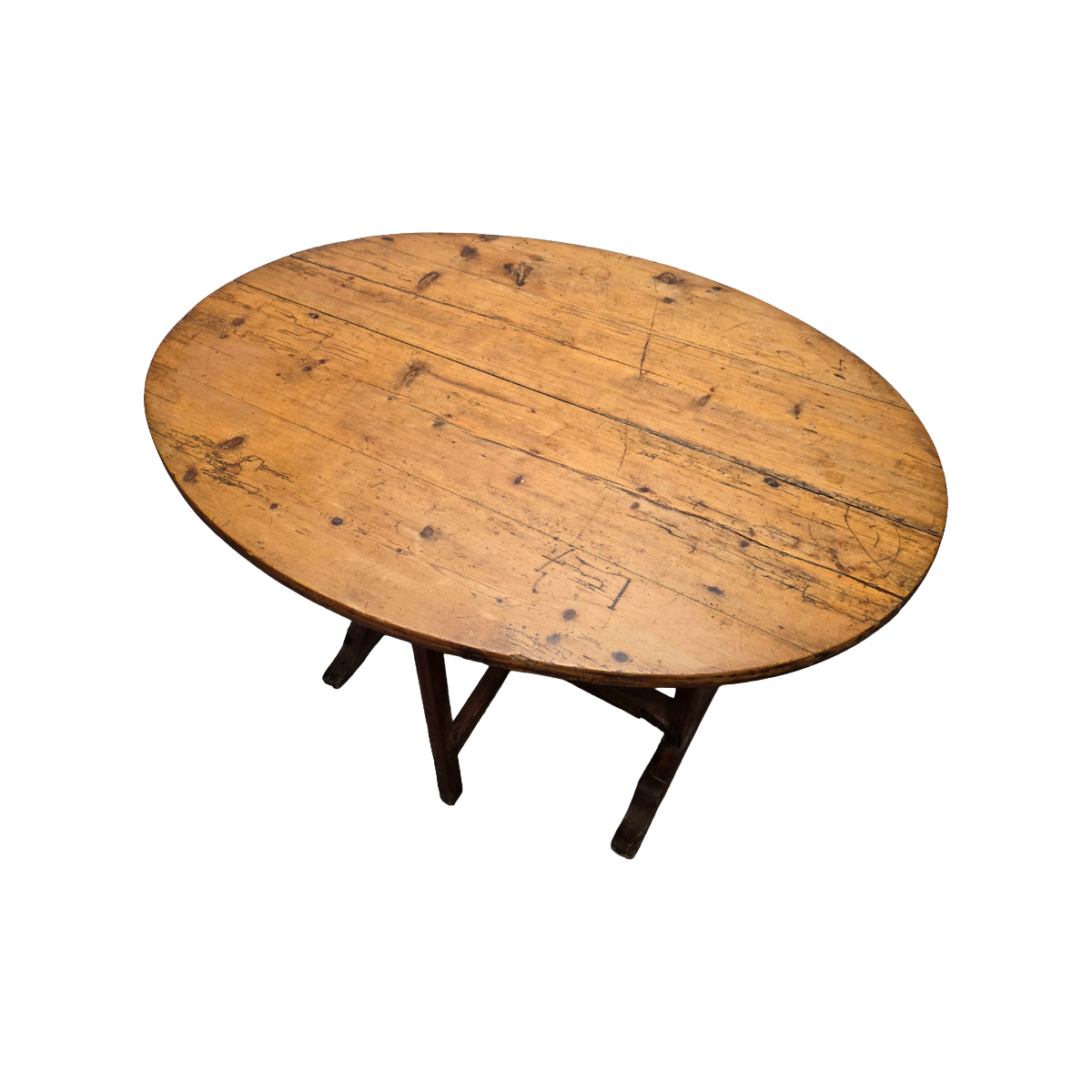 Antiek Frans Ovale Vigneron Tafel, 1e Helft 19e Eeuw image 5