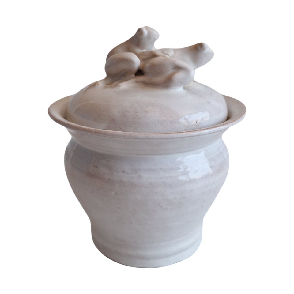 Keramiek Pot Met Kikkers, Gesigneerd image 11