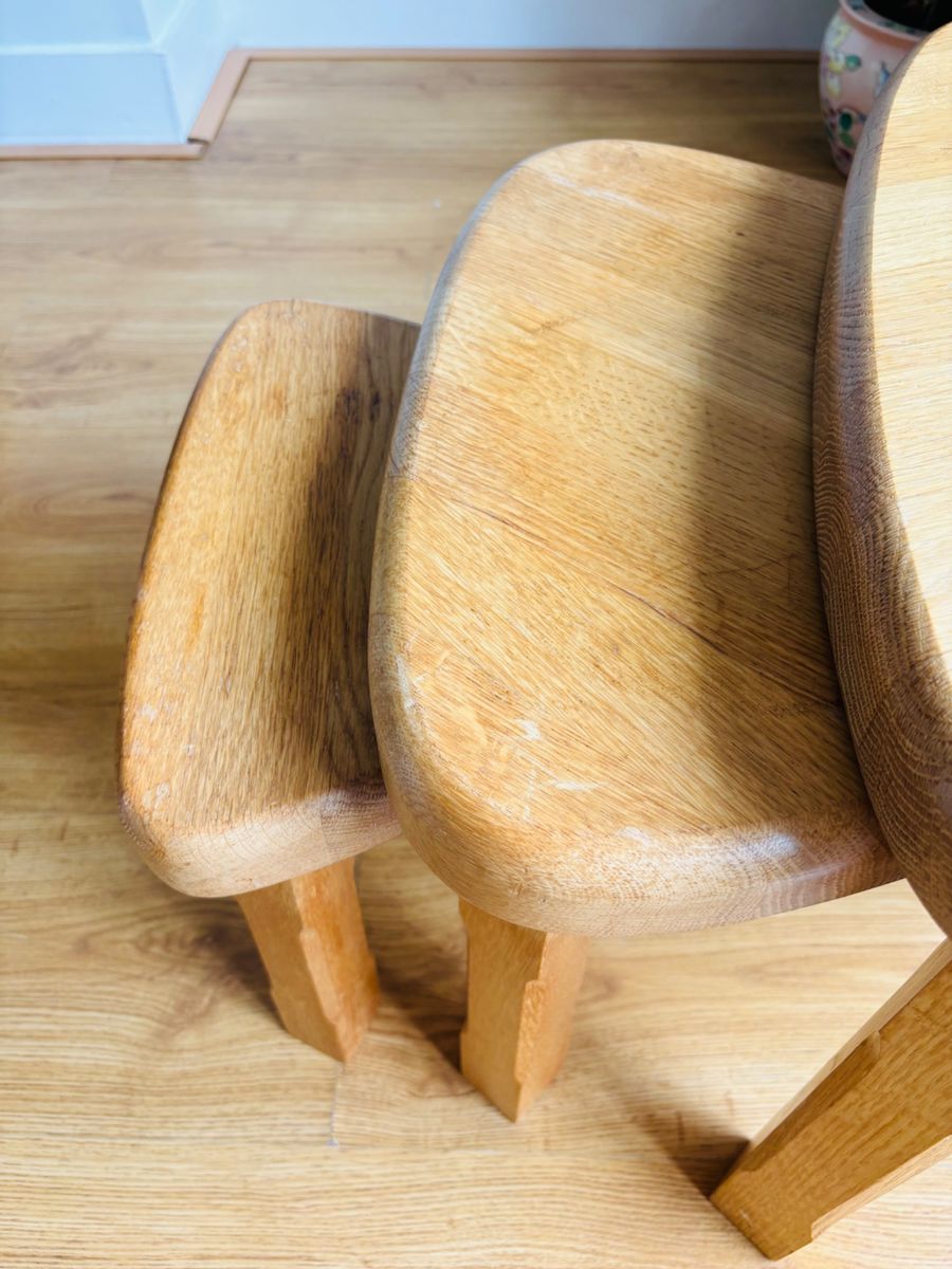 Set Van 3 Vintage Houten Nesting Tables image 7