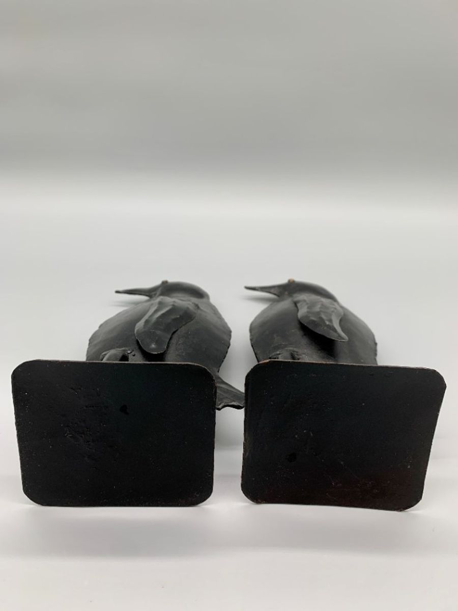 Set Vintage Metalen Pinguïns Zwart Handgemaakt image 7
