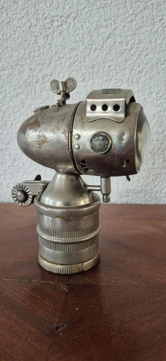 Authentieke Vintage Bauer Carbide Fietslamp image 3