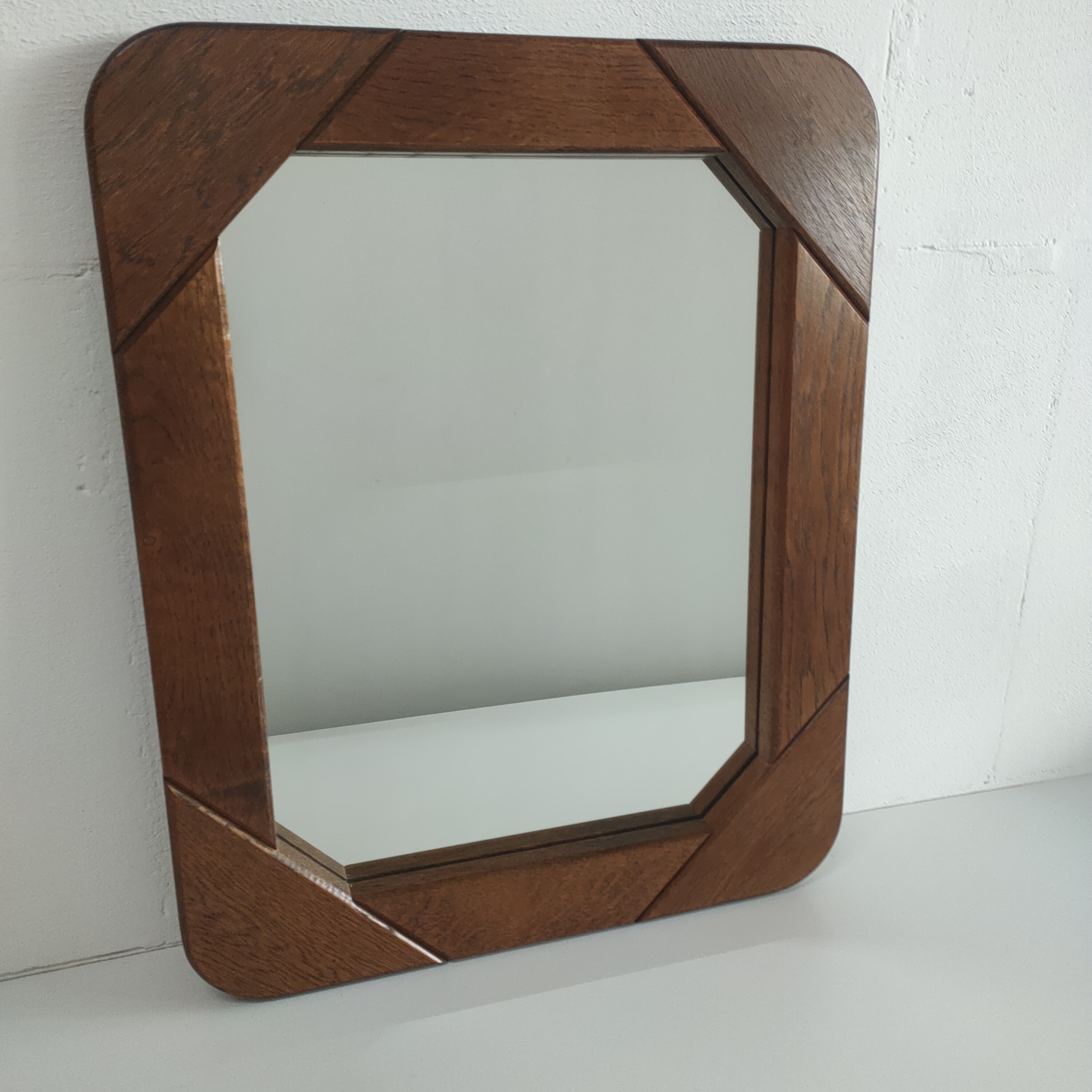 Vintage Jaren 70 Spiegel In Houten Frame image 2