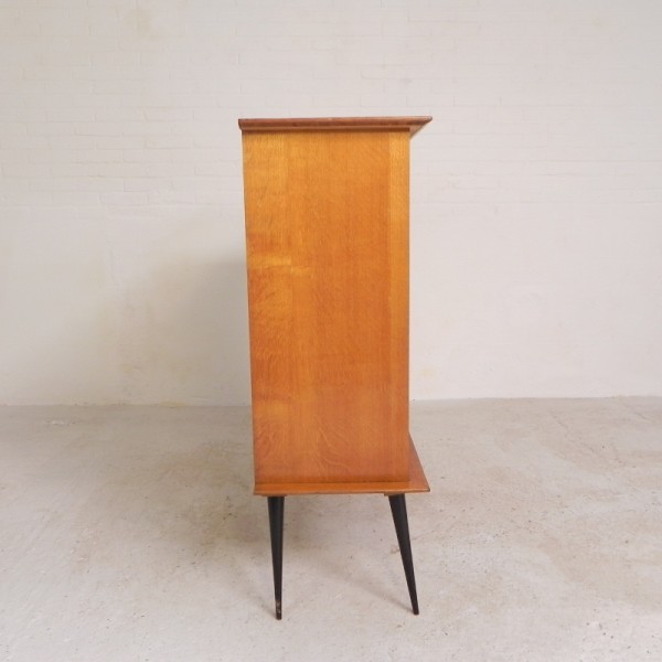 Secretaire Met Schuifdeuren Op Ranke Poten, Jaren 50 image 29