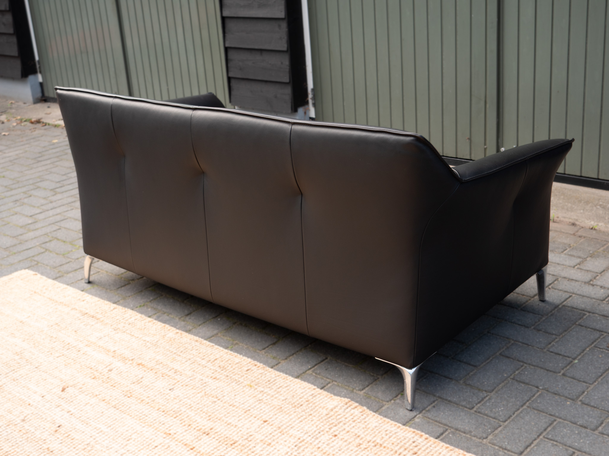 Leolux Mayon | 2,5-zits Leren Design Bank | Zwart image 8
