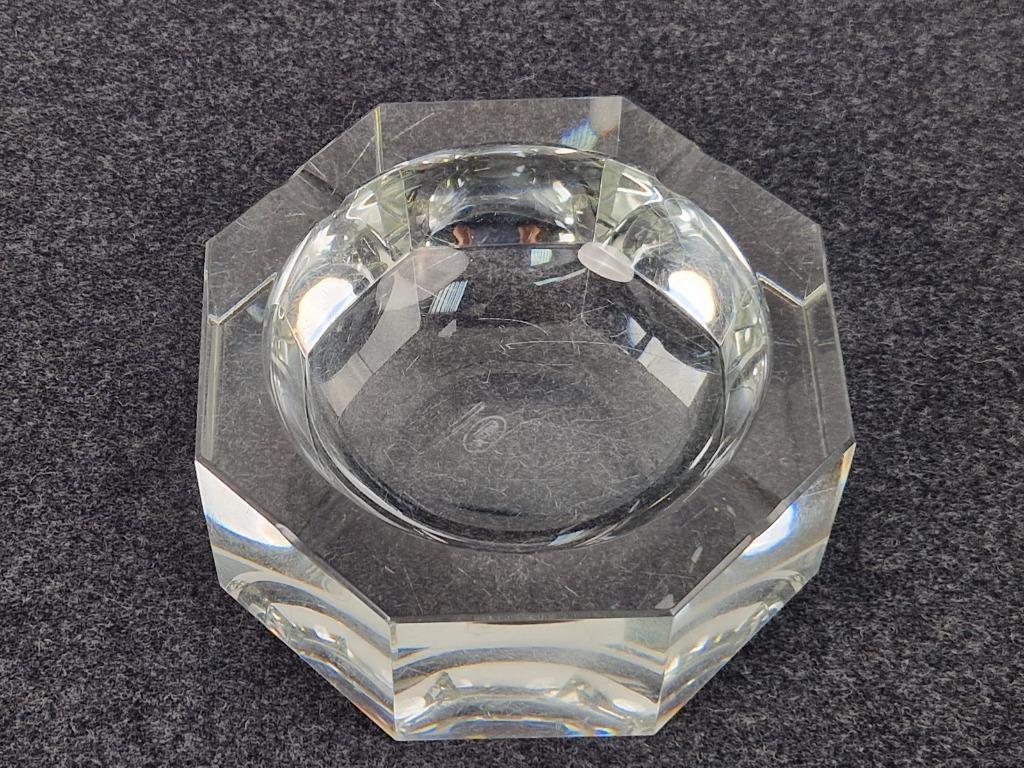 Mid-century Moser Kristallen Asbak Gemerkt ‘50 Kristal Rare image 4