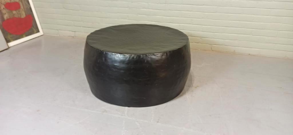 Zwarte Metalen Trommel Salontafel, Rond, 70 Cm image 8