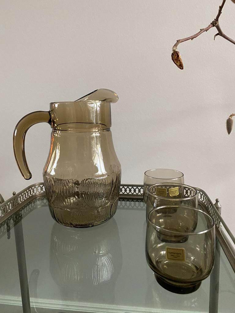 Vintage Luminarc France Glazen En Kan image 4