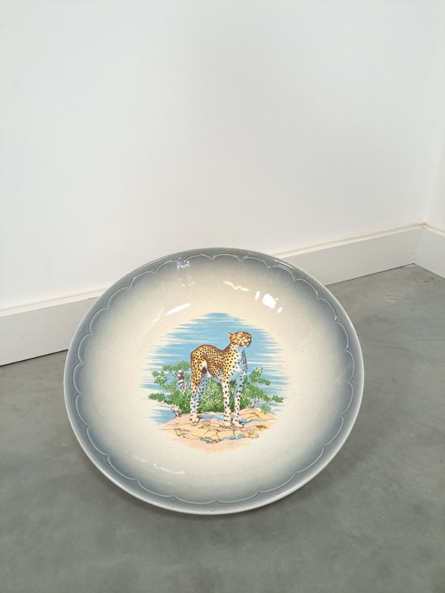 Vintage Porseleinen Schaal Cheetah Italy image 6