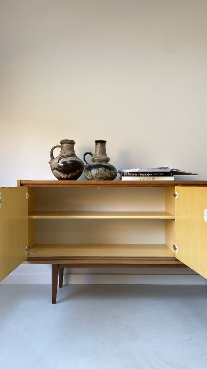 Vintage Houten Dressoir Met 3 Lades En 2 Deurtjes image 14