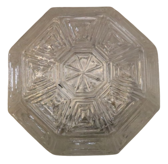 Vintage Nos Hexagon Plafondlamp Plafonniere Glas image 3