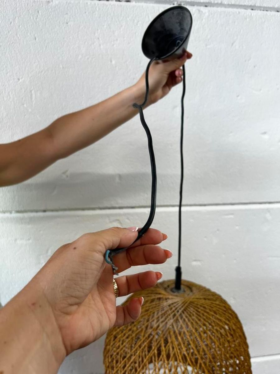 Vintage Luster / Hanglamp Uit Koord / Wabi Sabi Stijl image 3