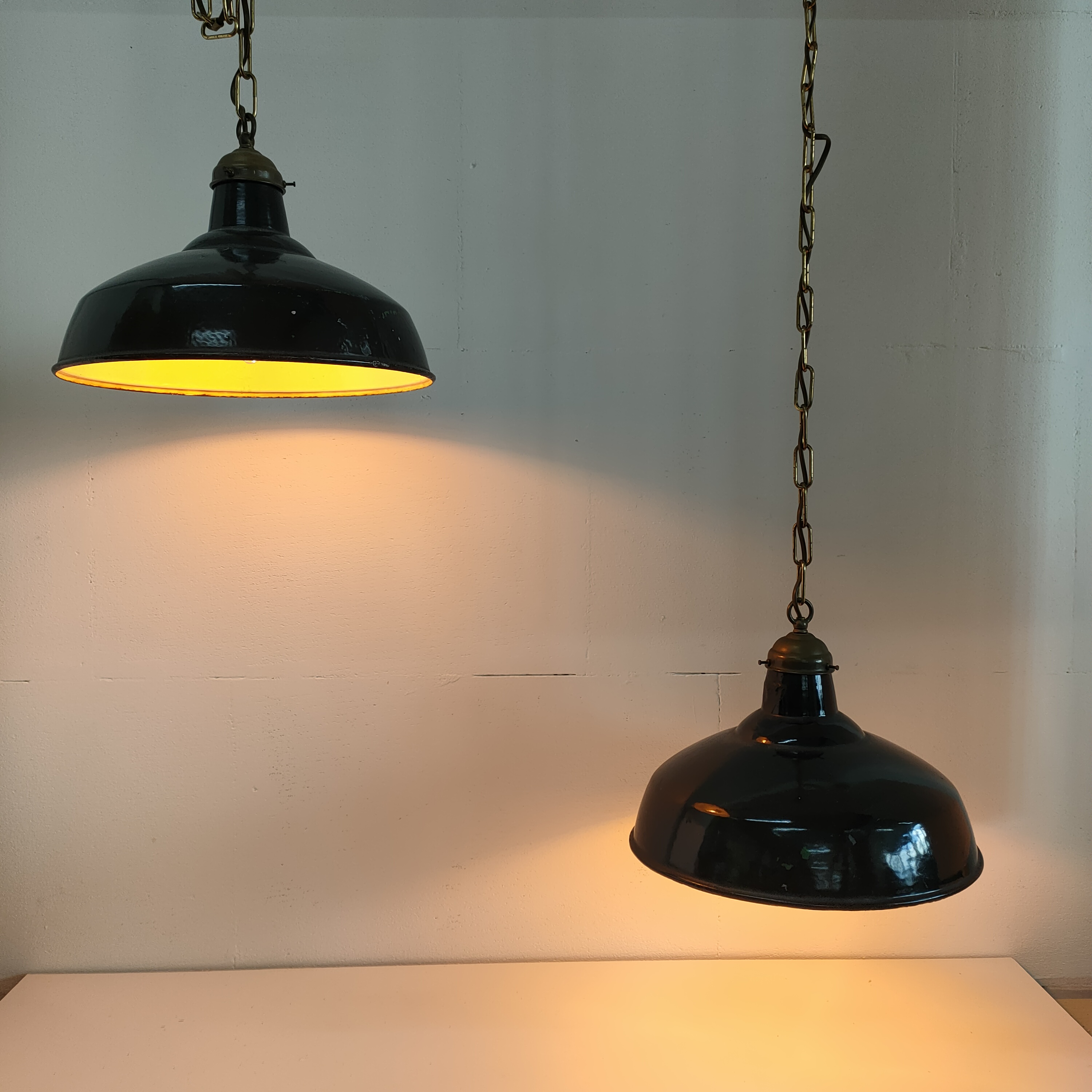 Industriële Vintage Cafe/plafondlamp Metaal/emaille image 4