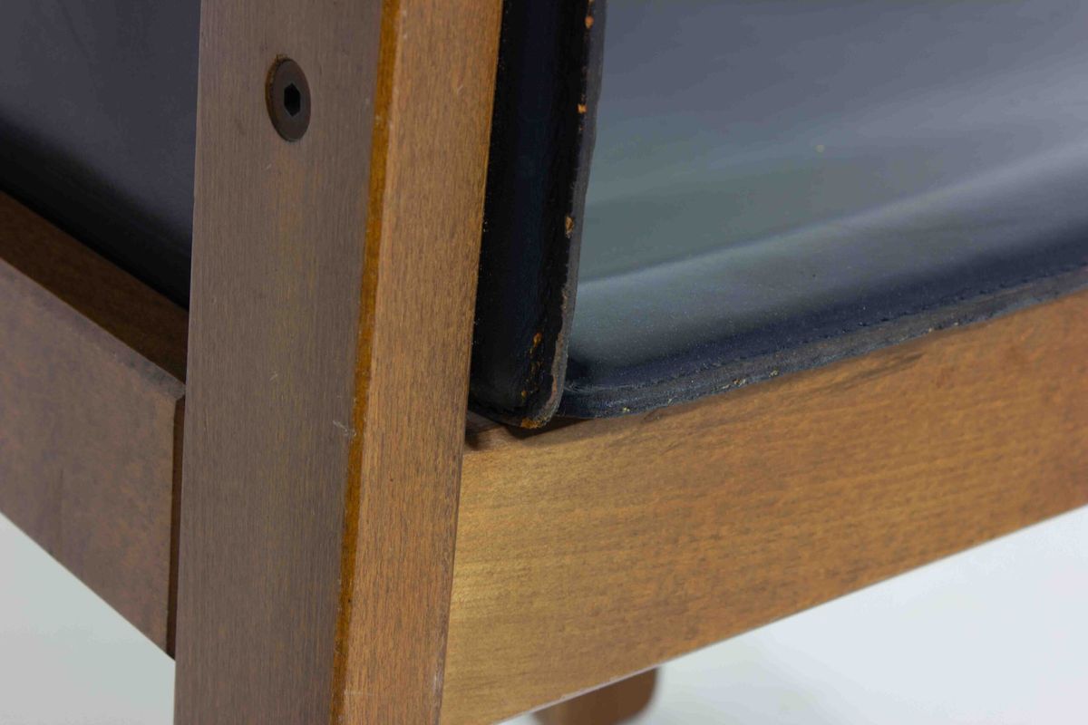 Mid-century Set Van 6 Lederen Eetkamerstoelen Door Arfa & Tobia Scarpa, 1970 image 8