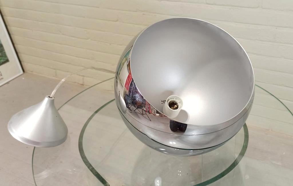 Vintage Hala Zeist Chroom Bol Lamp Hanglamp image 12