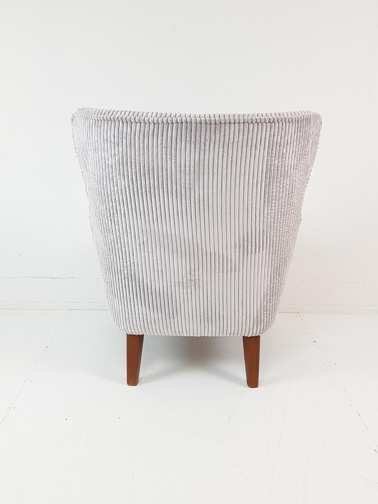 Vintage Theo Ruth Artifort Dames Licht Grijs Corduroy image 9