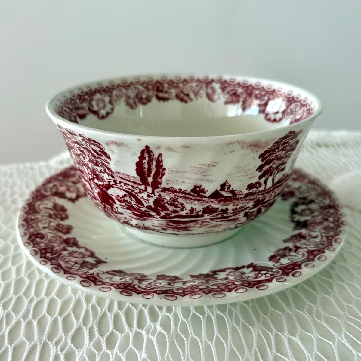 Prachtige Soepschaal Van Barratts Elizabethan Staffordshire Ware, Engels image 4
