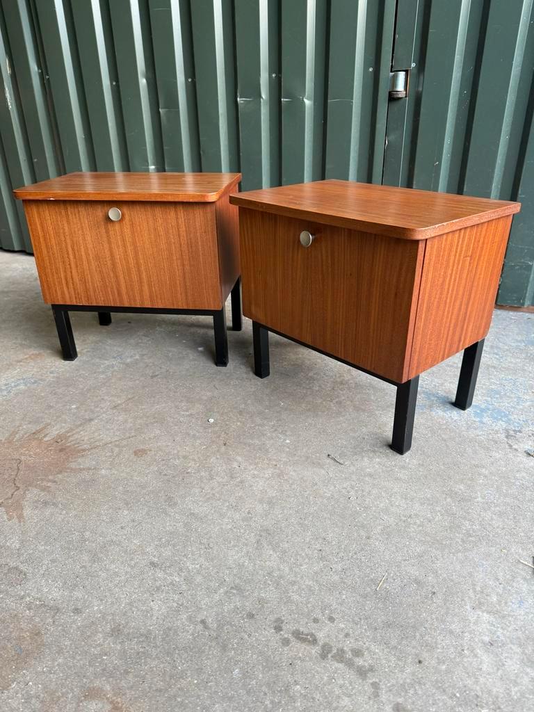 Vintage Teak Nachtkastjes - Set Van 2 image 3