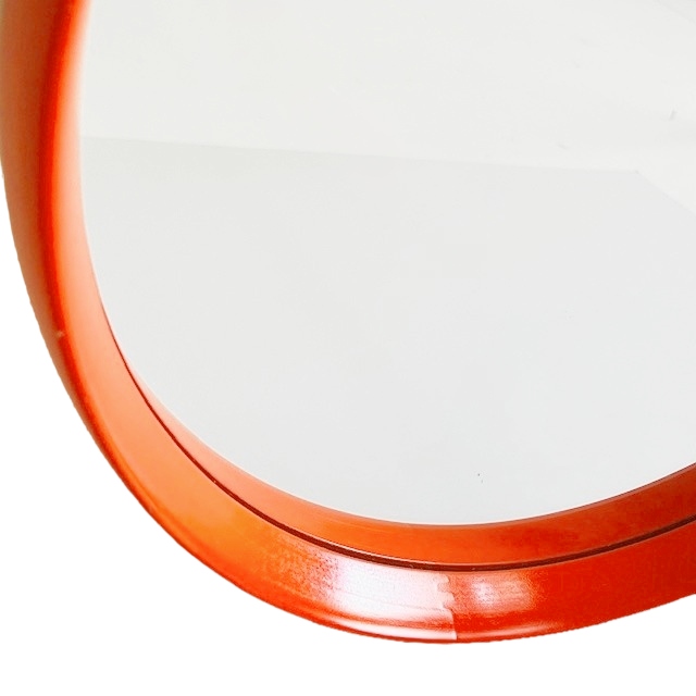 Mid-century Space Age Spiegel Oranje Hout O.w. Hack 1960’s image 5
