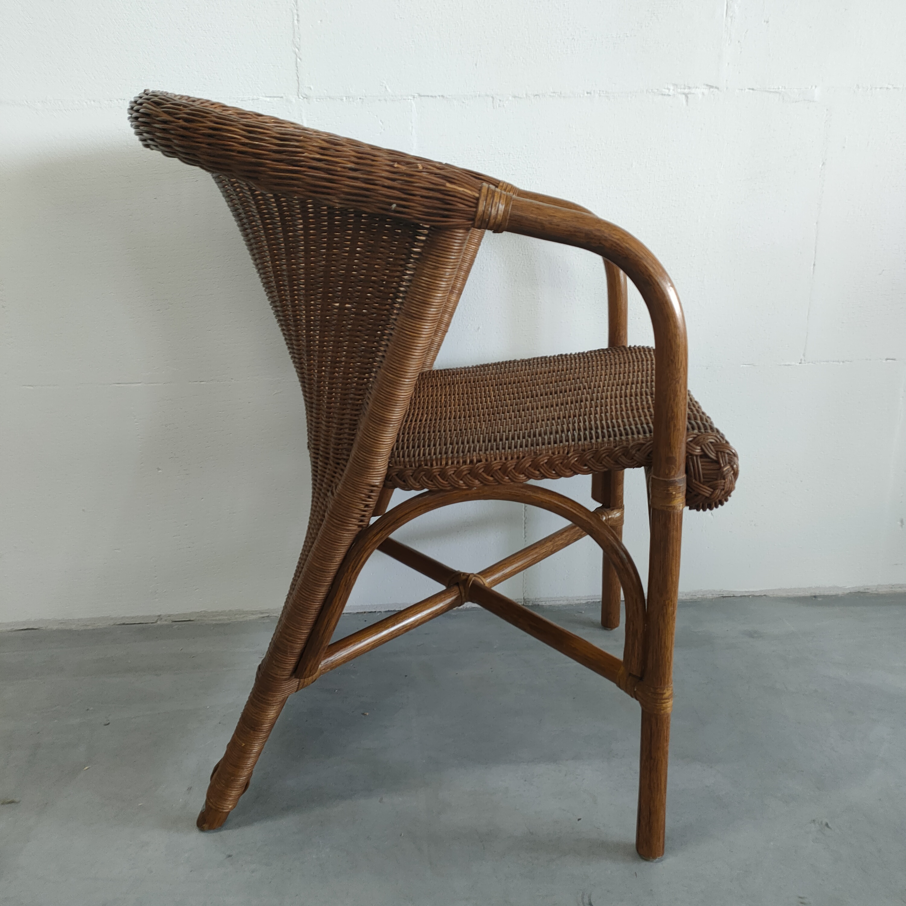 Vintage Jaren 70 Rohé Design Rotan/pitriet Fauteuil/stoel(en) image 5