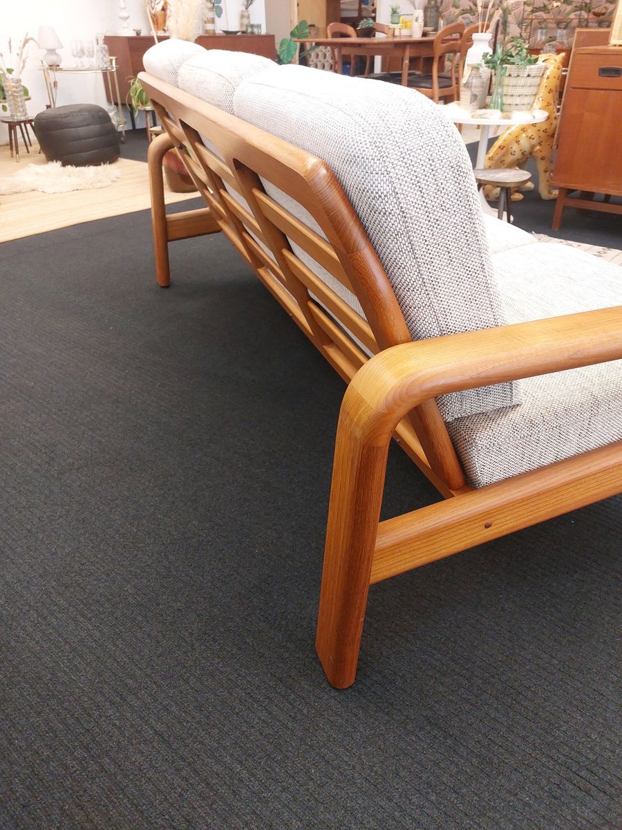 Vintage Deens Design Drie-zits Bank Teak 70s image 11