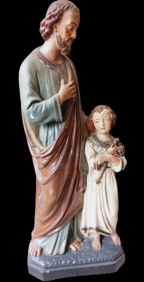 Groot Heiligenbeeld "jozef Met Kindje Jezus". image 5