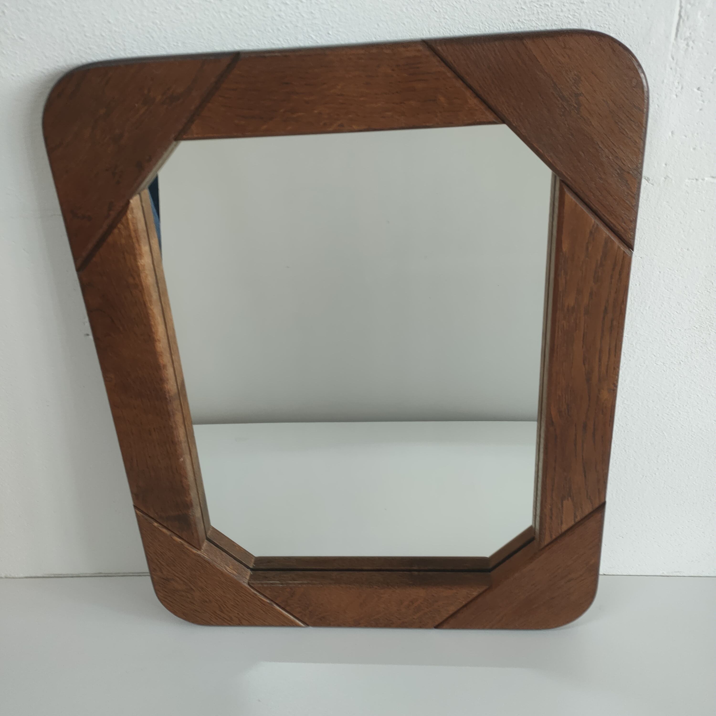 Vintage Jaren 70 Spiegel In Houten Frame image 4