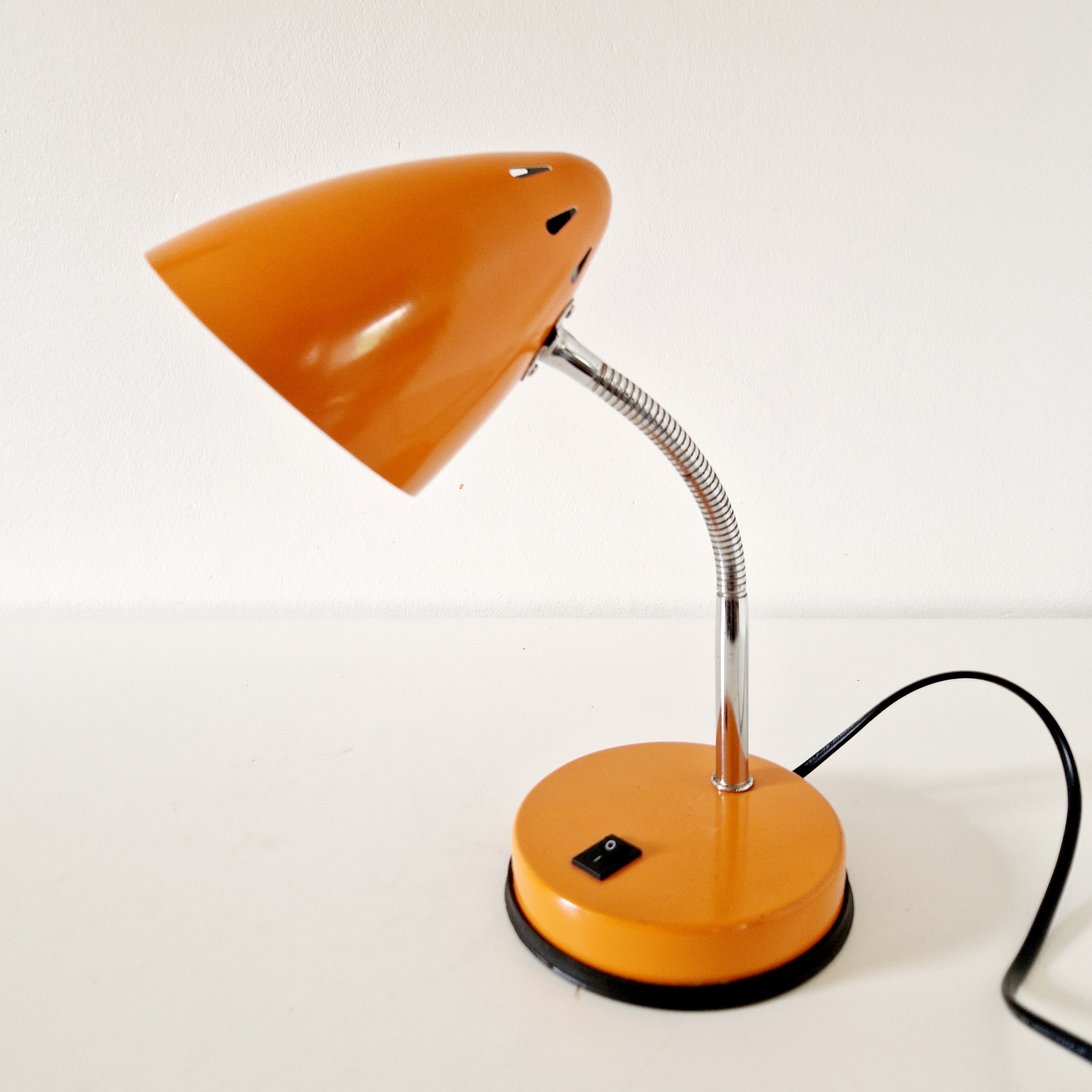 Vintage Oranje Bureau Lampje Uit De Jaren 90 image 7