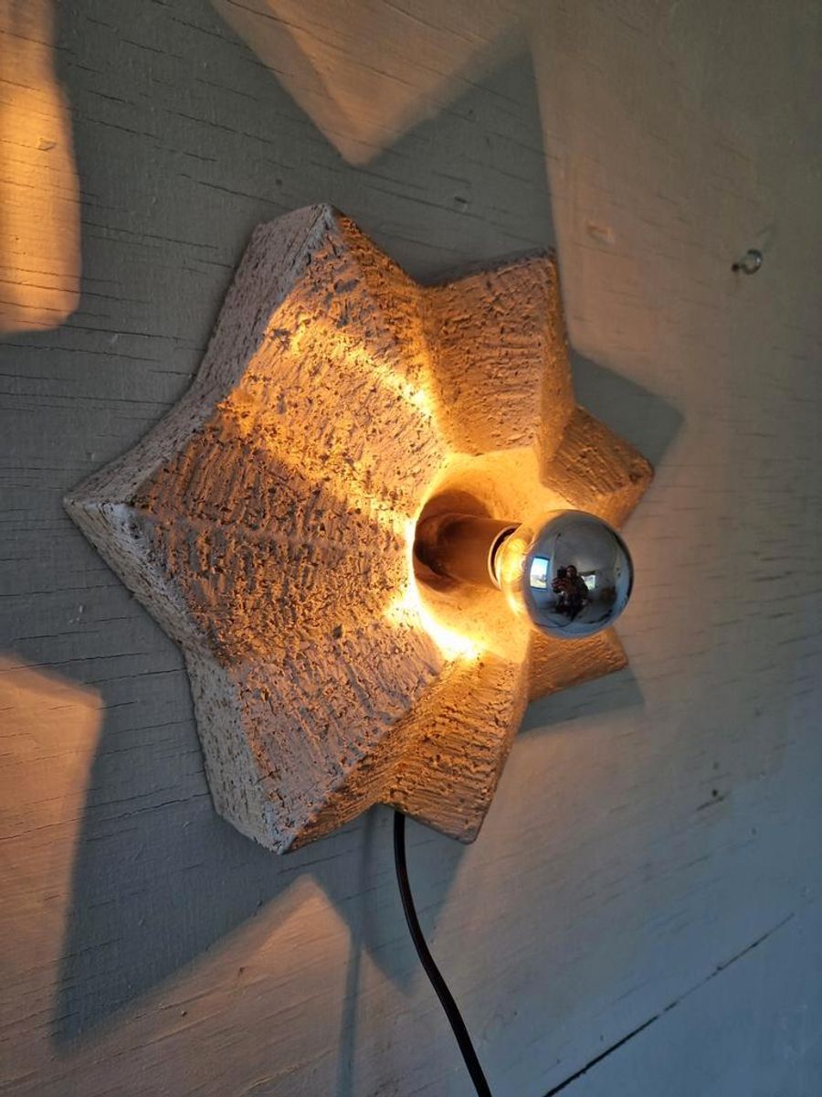 Vintage Keramiek Stervorm Wandlamp Jaren 70 Design. image 4