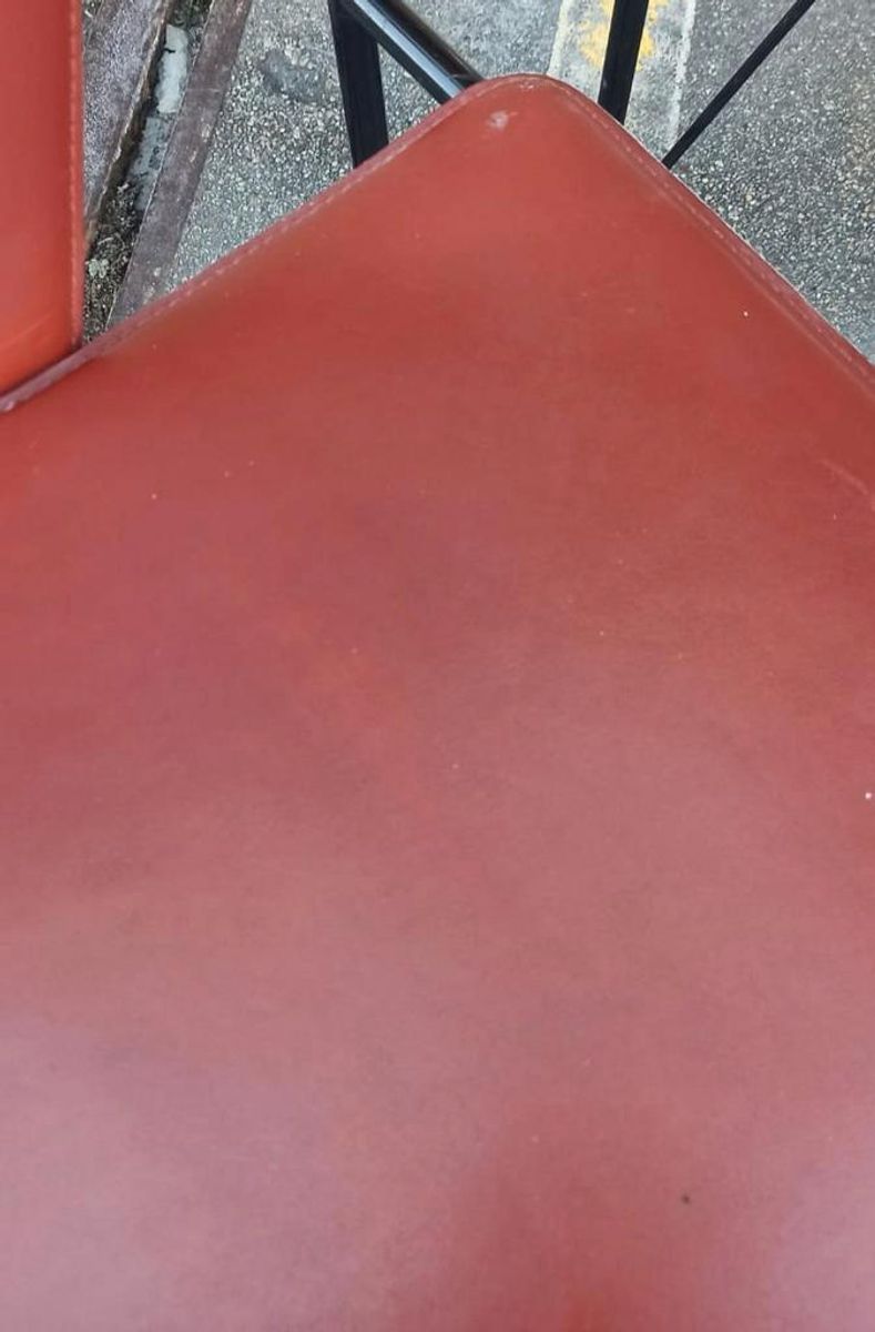 Set Van 8 Vintage Postmodern Leren Eetkamerstoelen image 4