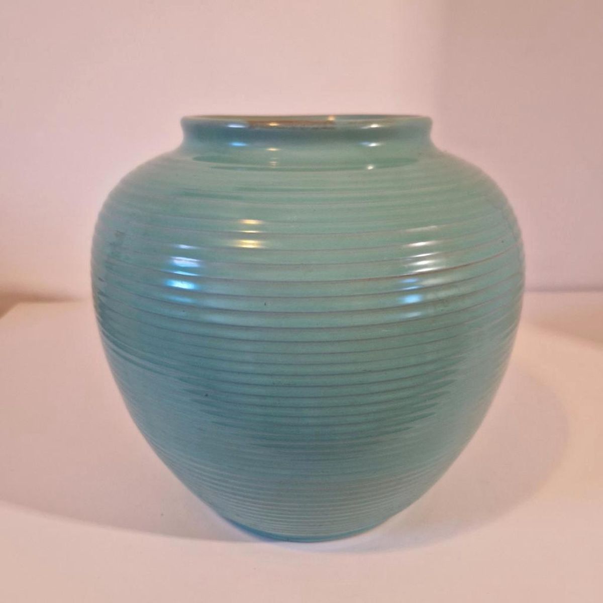 Adco Mintgroene Vintage Vaas Jaren 50 / 60 Design image 5