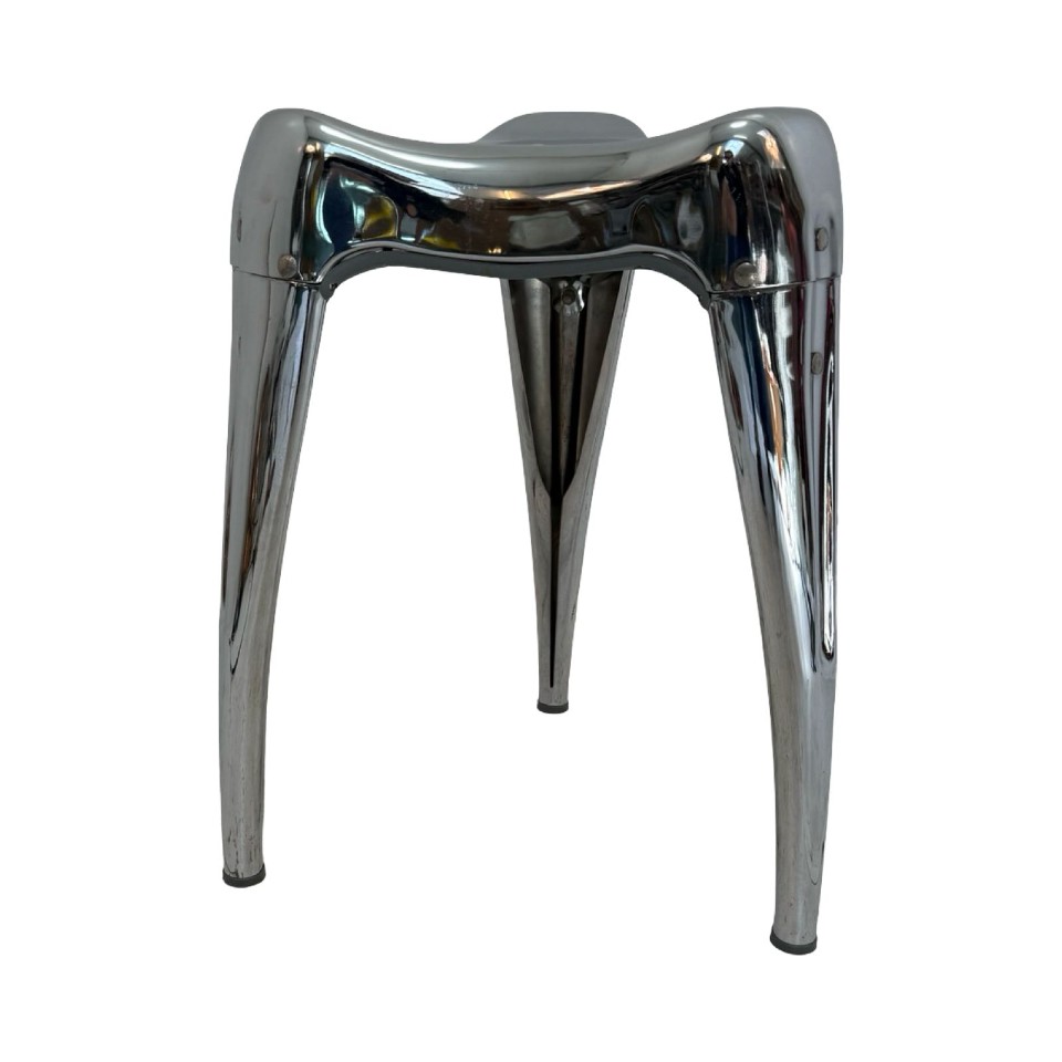 Yasu Sasamoto- Dulton - Industrial Vintage Stool, Model Wisdom Tooth - Full Chrome image 2