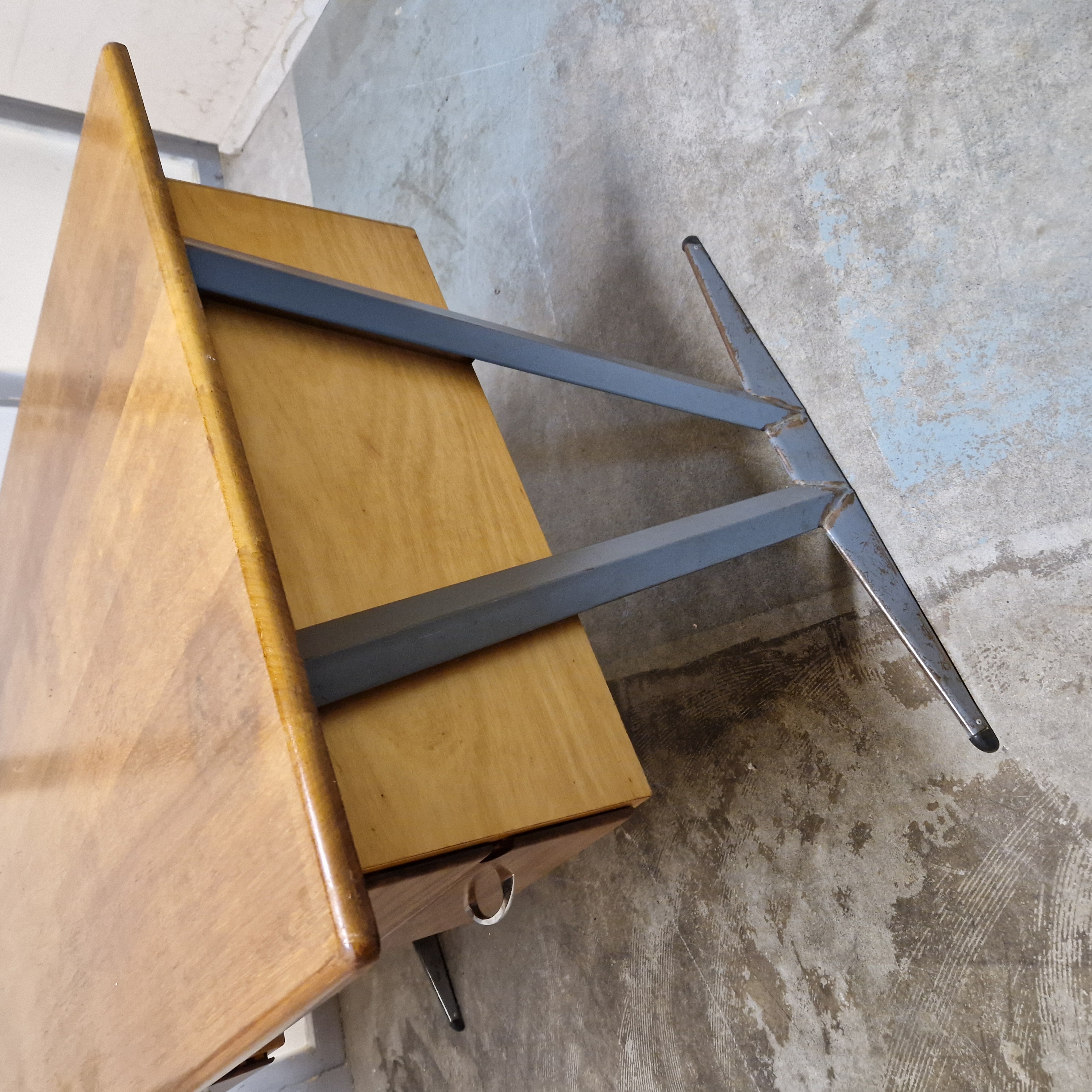 Vintage Teakhouten Bureau Jaren 50 Jaren 60 Design Bureau image 4