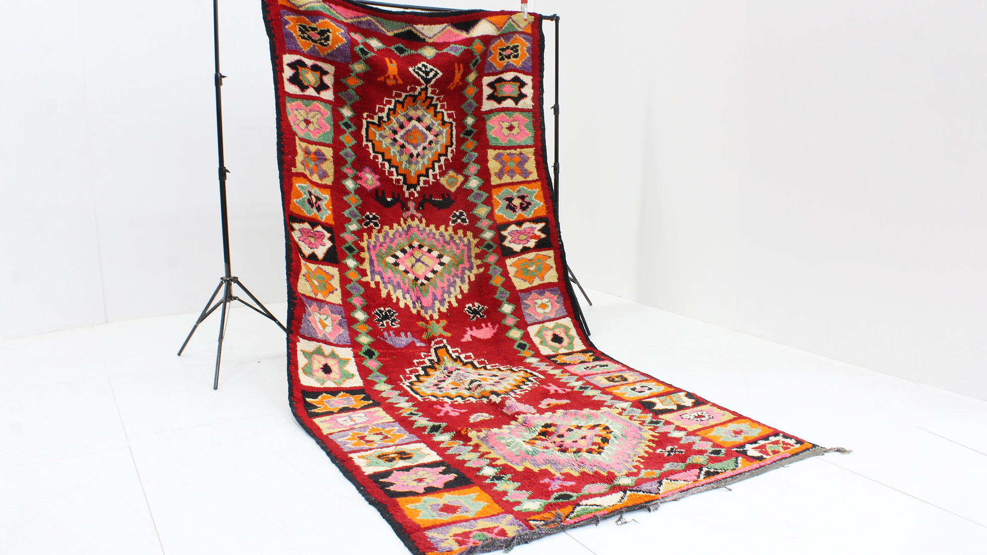 Vintage Berber Boujaad Wollen Vloerkleed 400 Cm image 2