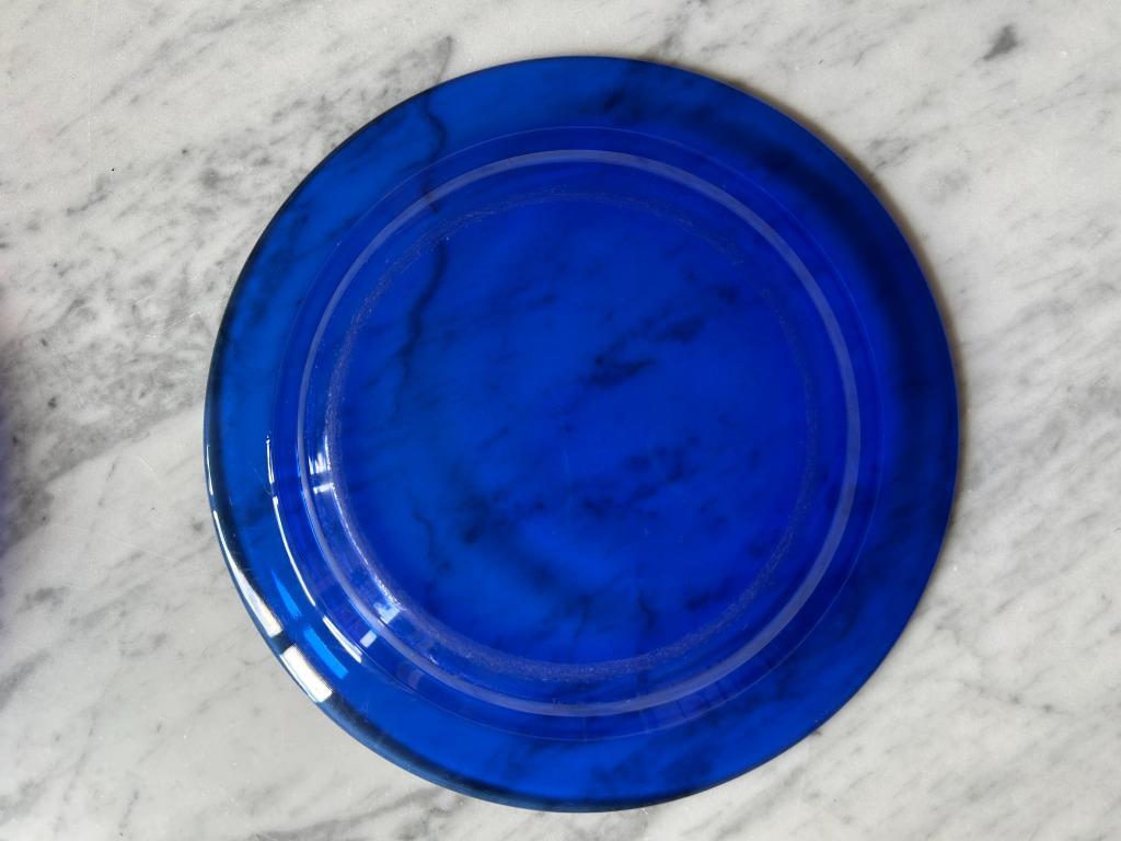 4x Dinerbord Donkerblauw Glas image 5