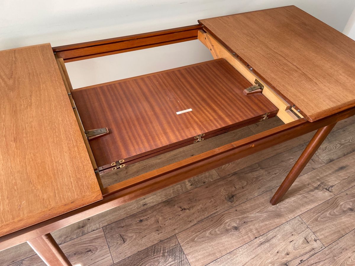 Eettafel | Teak | Jaren 60 | Verlengbaar image 4