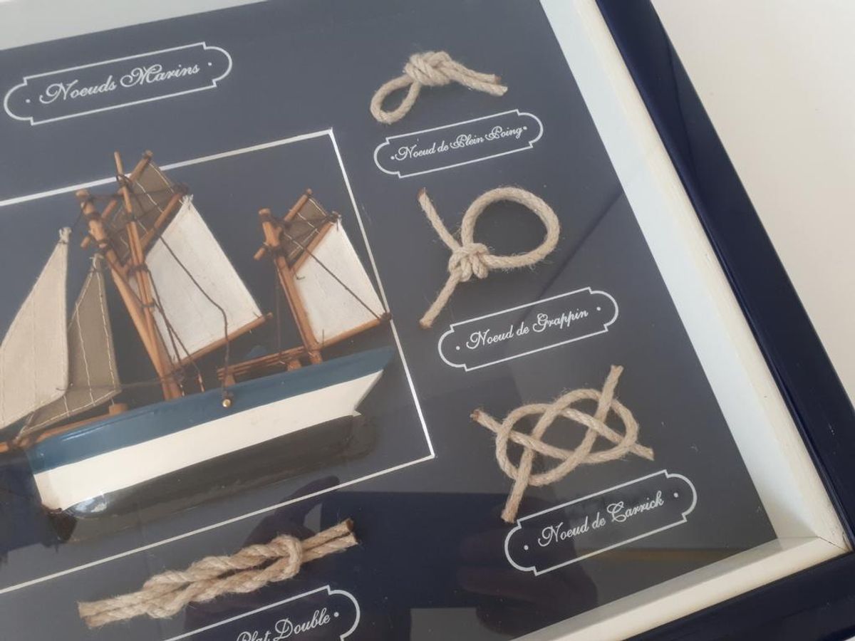 Maritime Boot Knoop Schilderij Vitrine Showkast Wandkast image 4