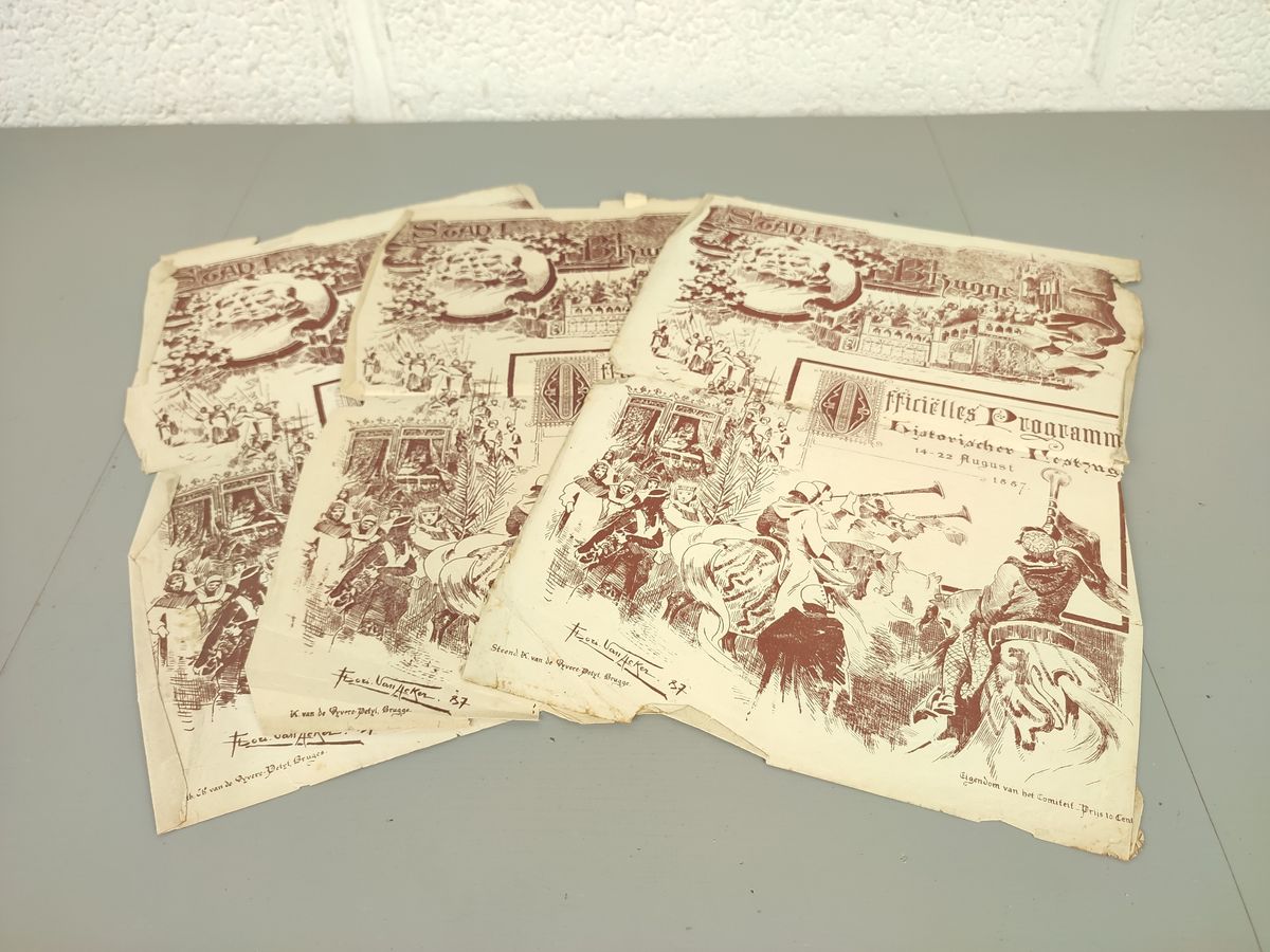 3x Programma Historische Stoet Brugge 1887 image 1