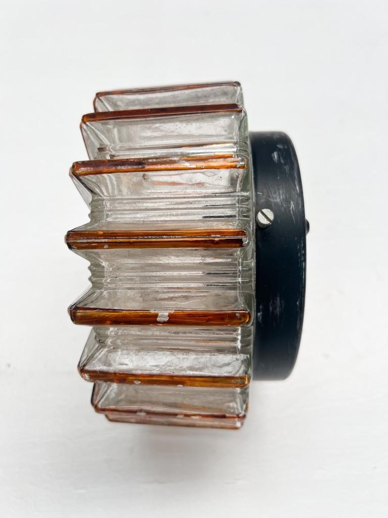 Herda Glazen Wandlamp Of Plafondlamp 18 Cm, 1970's image 8
