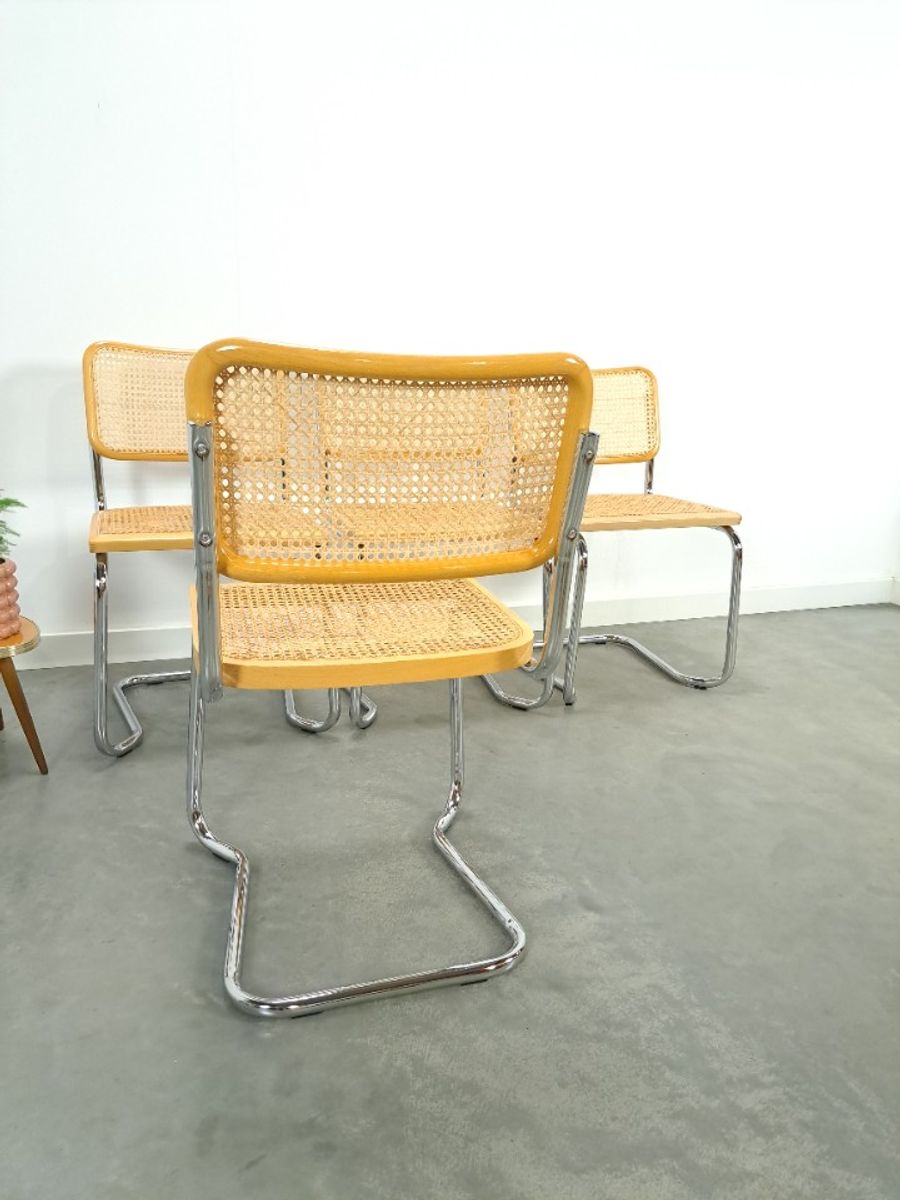 Italiaanse Webbing Set Stoelen Met Chromen Buisframe image 2